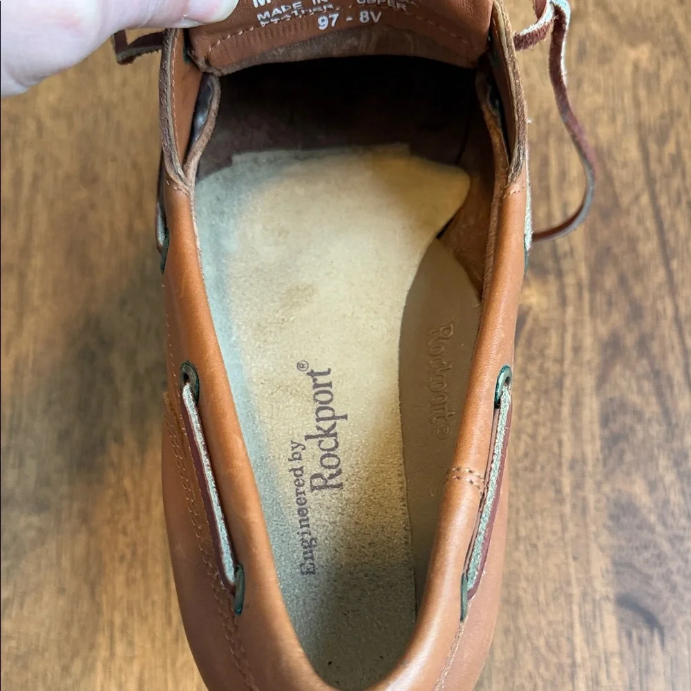 Rockport Men's Brown Leather Boat Shoes